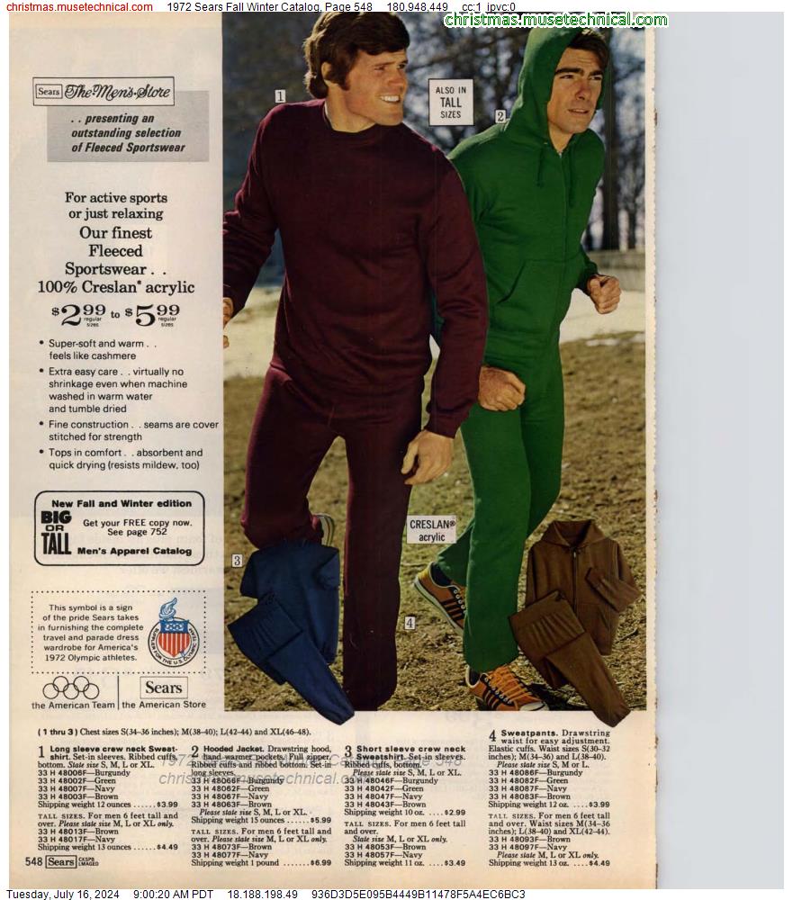 1972 Sears Fall Winter Catalog, Page 548