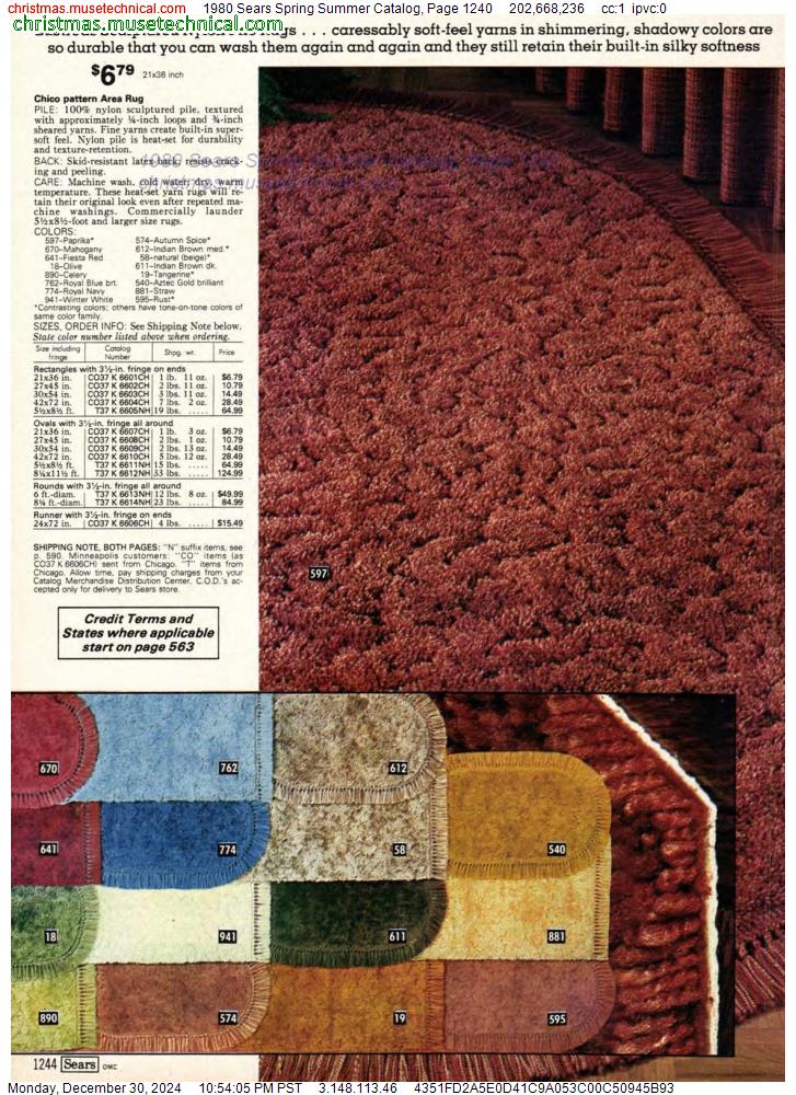 1980 Sears Spring Summer Catalog, Page 1240