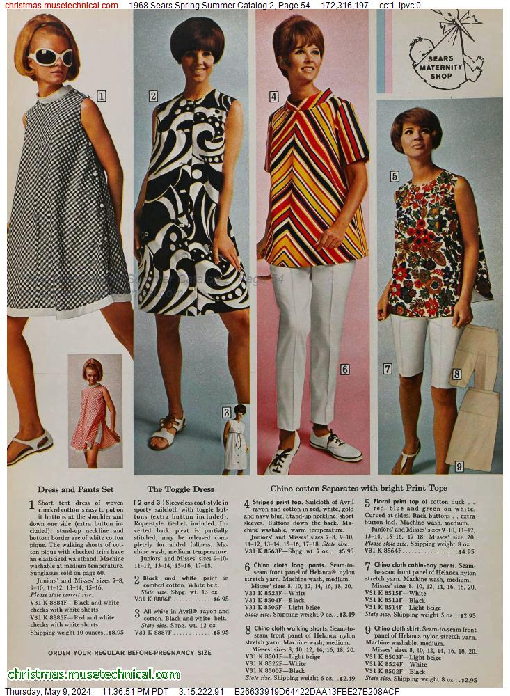 1968 Sears Spring Summer Catalog 2, Page 54