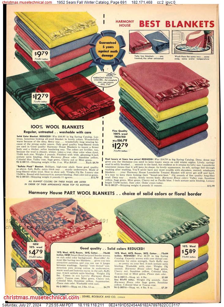 1952 Sears Fall Winter Catalog, Page 691