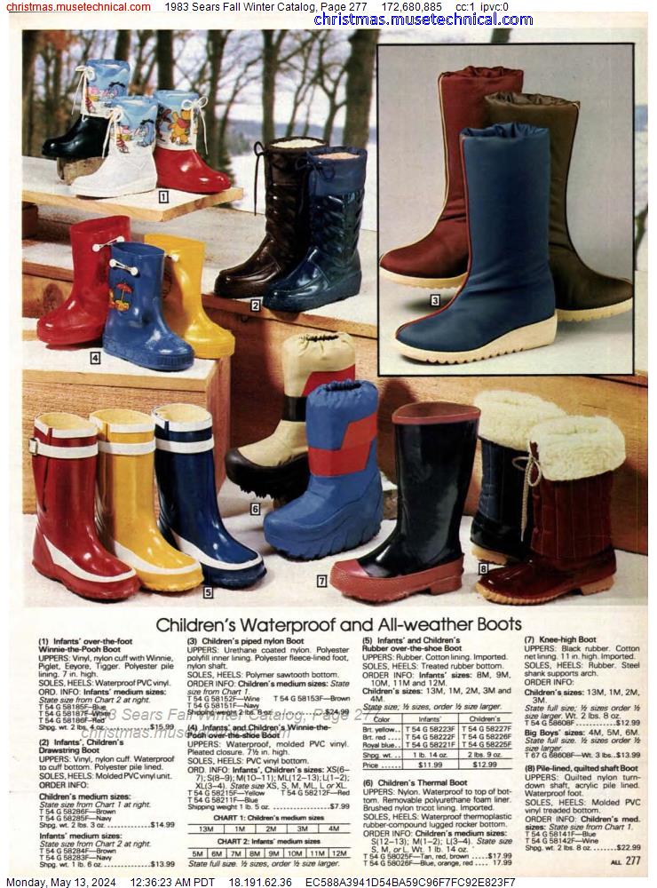 1983 Sears Fall Winter Catalog, Page 277