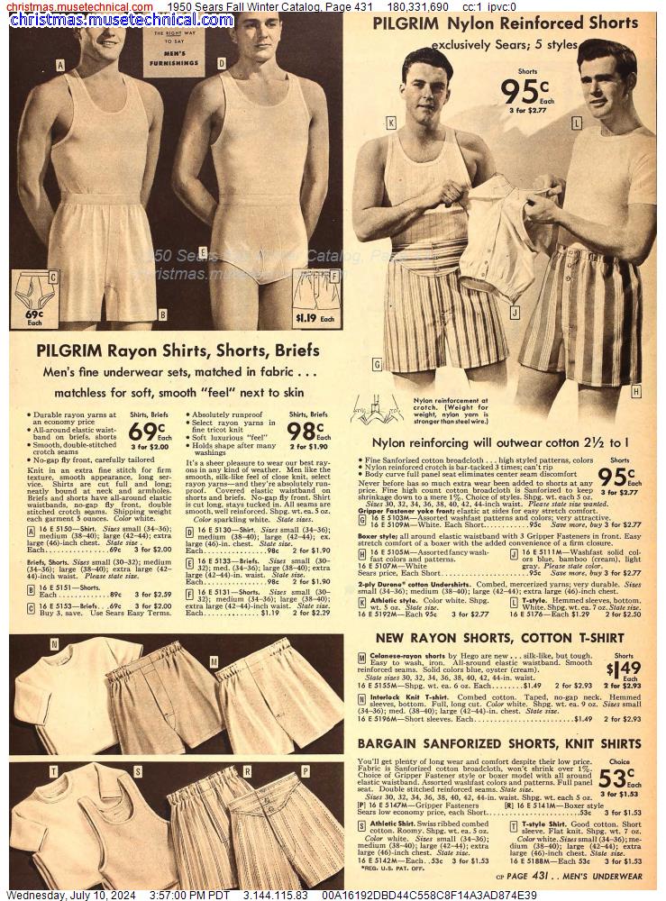 1950 Sears Fall Winter Catalog, Page 431