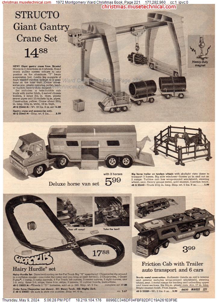 1972 Montgomery Ward Christmas Book, Page 221