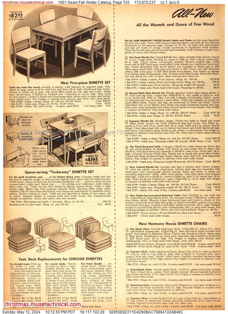 1951 Sears Fall Winter Catalog, Page 720