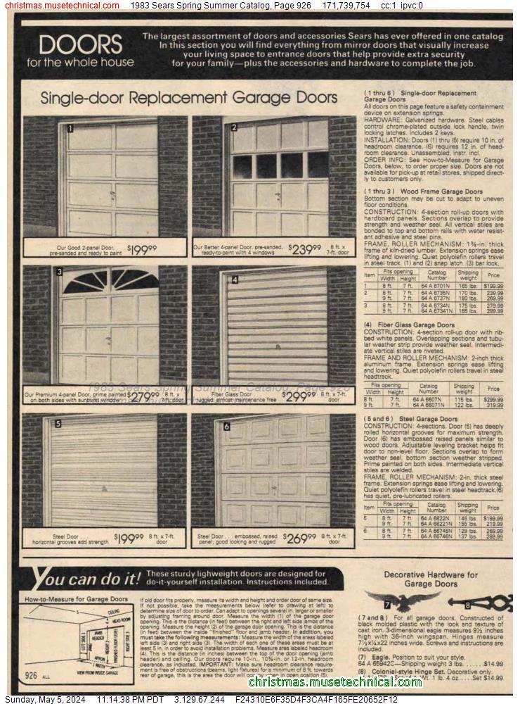 1983 Sears Spring Summer Catalog, Page 926