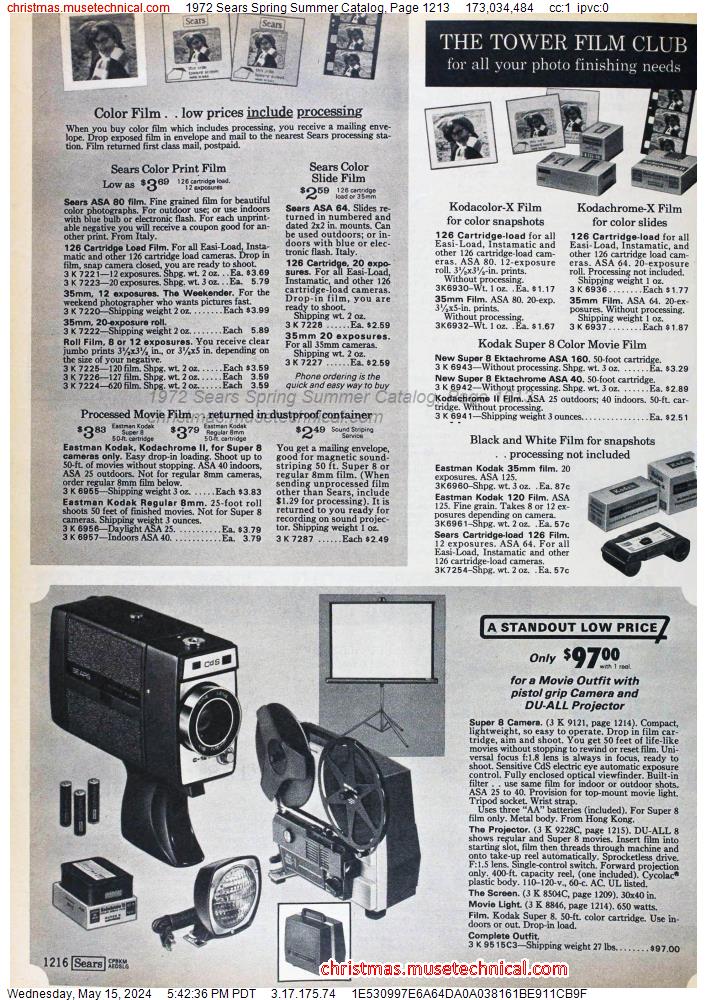 1972 Sears Spring Summer Catalog, Page 1213