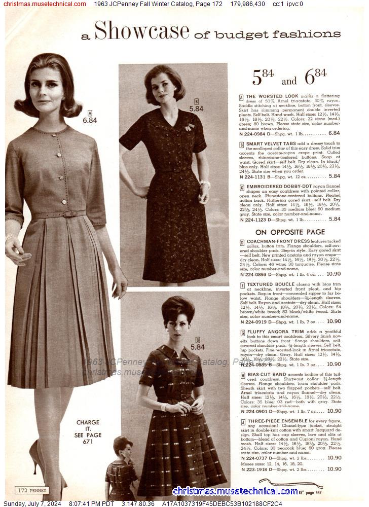 1963 JCPenney Fall Winter Catalog, Page 172