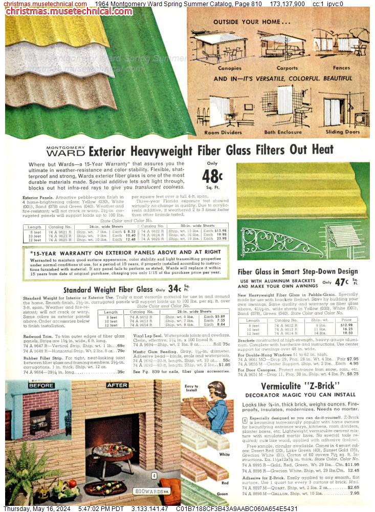 1964 Montgomery Ward Spring Summer Catalog, Page 810
