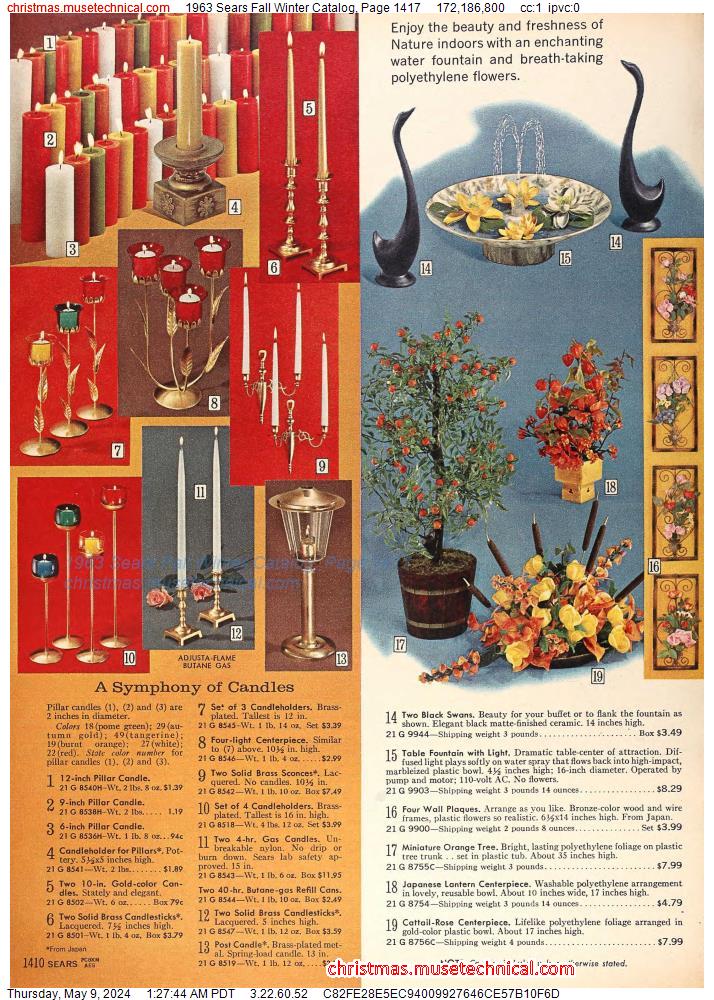 1963 Sears Fall Winter Catalog, Page 1417