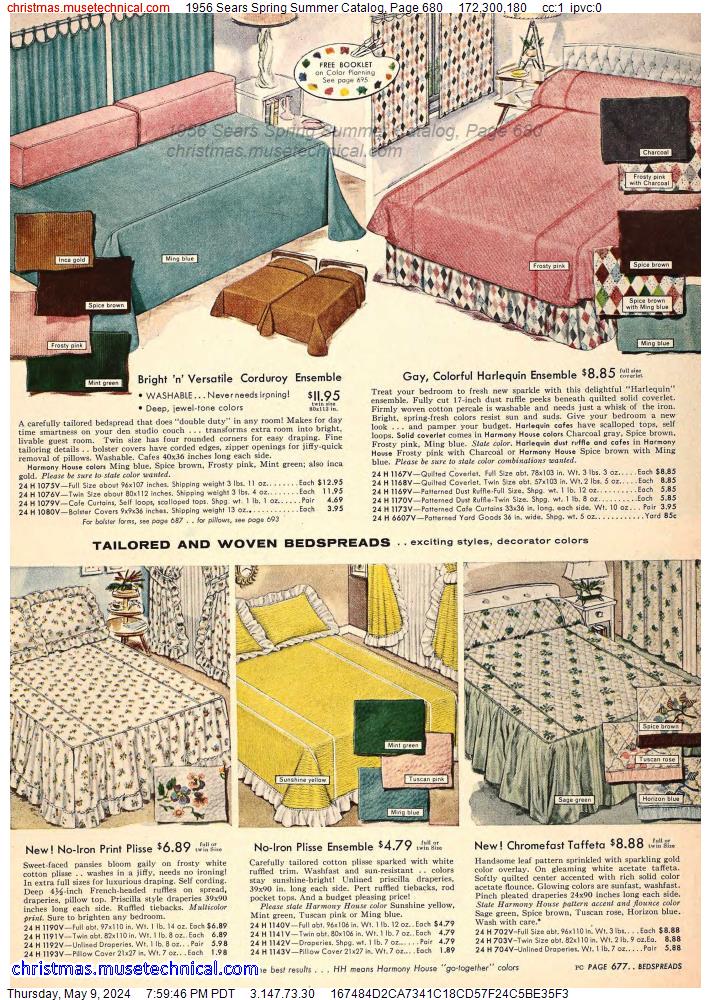 1956 Sears Spring Summer Catalog, Page 680