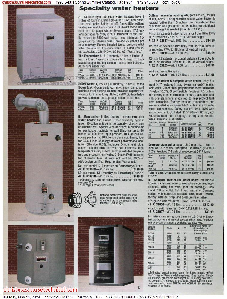 1993 Sears Spring Summer Catalog, Page 984