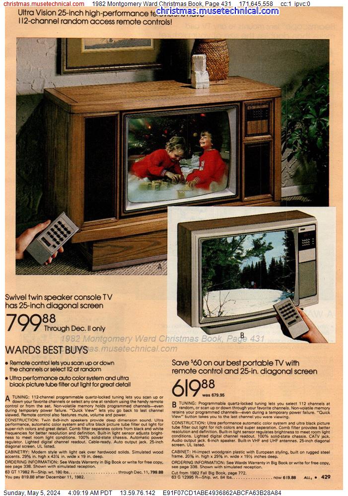 1982 Montgomery Ward Christmas Book, Page 431