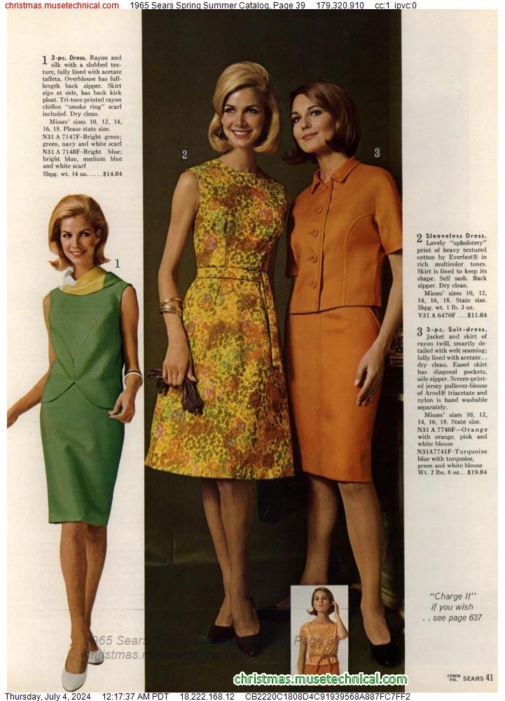 1965 Sears Spring Summer Catalog, Page 39 - Catalogs & Wishbooks