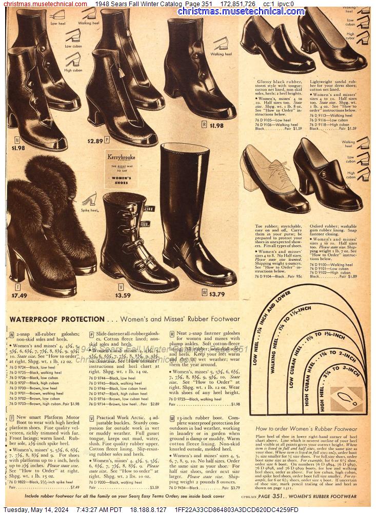 1948 Sears Fall Winter Catalog, Page 351