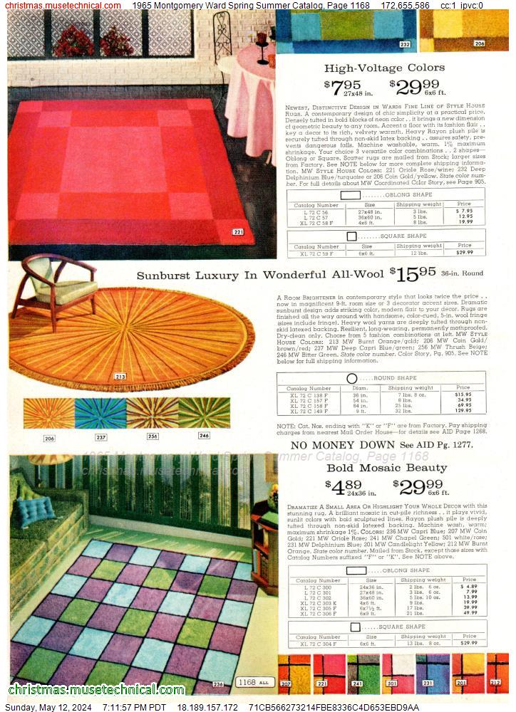 1965 Montgomery Ward Spring Summer Catalog, Page 1168