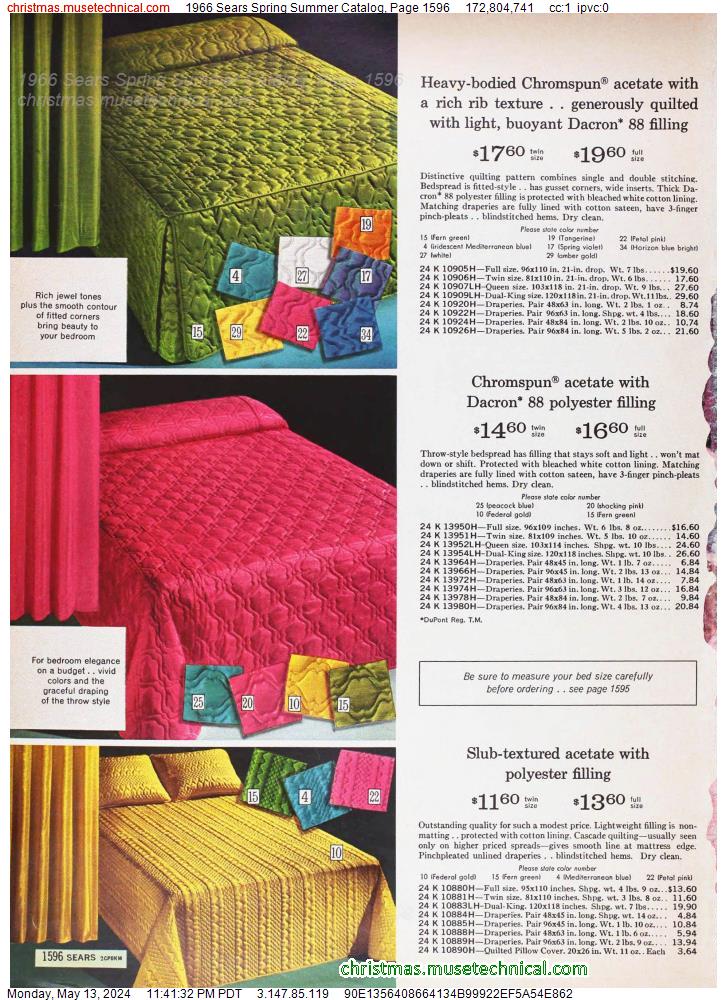 1966 Sears Spring Summer Catalog, Page 1596