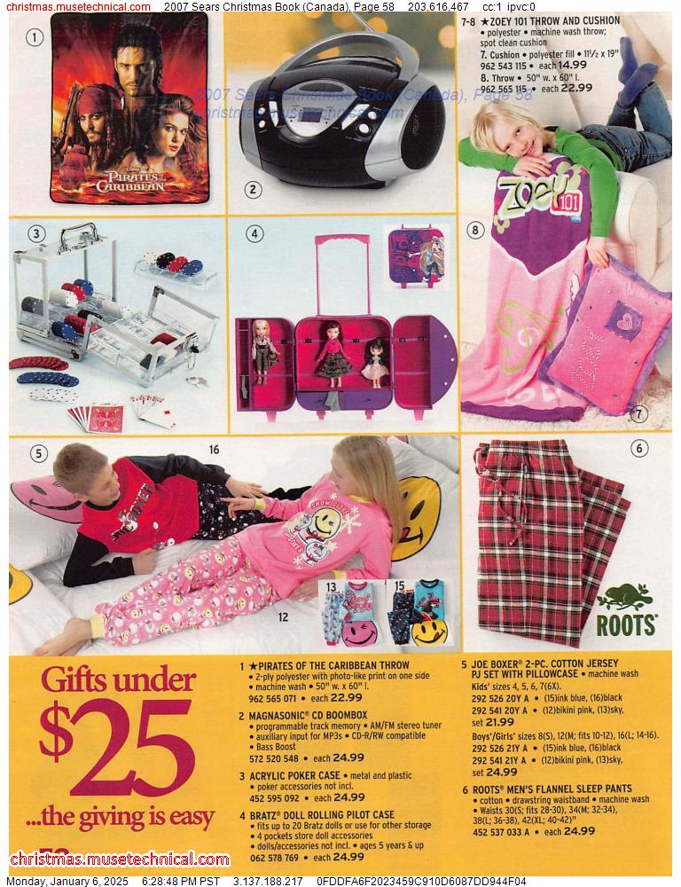 2007 Sears Christmas Book (Canada), Page 58