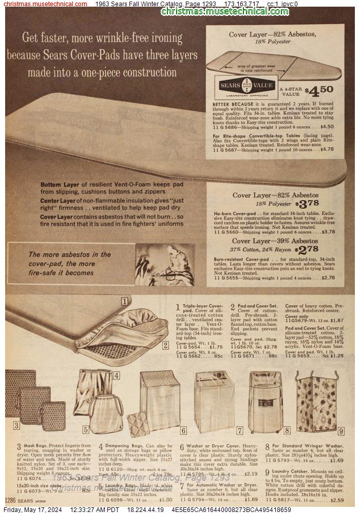 1963 Sears Fall Winter Catalog, Page 1293
