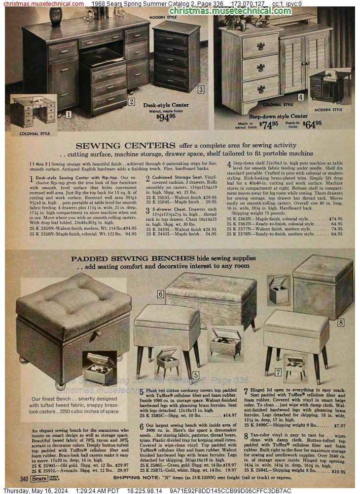 1968 Sears Spring Summer Catalog 2, Page 336