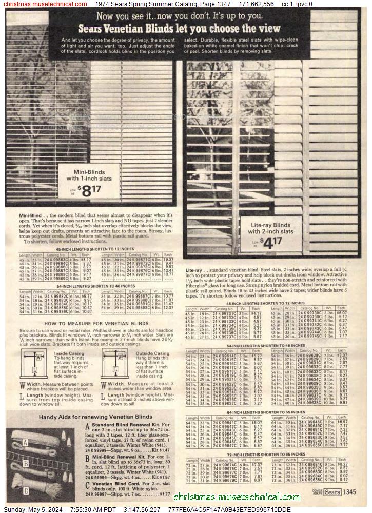 1974 Sears Spring Summer Catalog, Page 1347