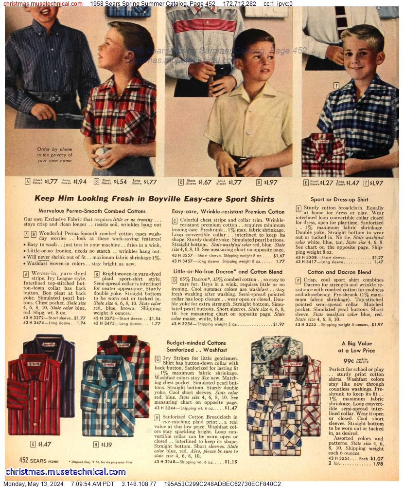 1958 Sears Spring Summer Catalog, Page 452