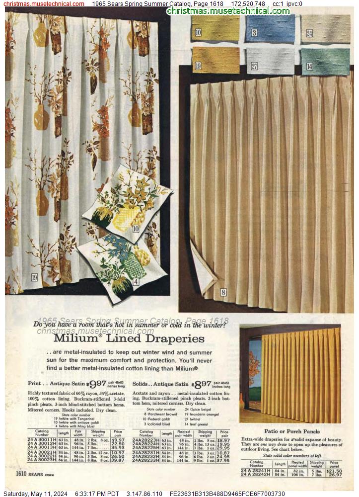 1965 Sears Spring Summer Catalog, Page 1618