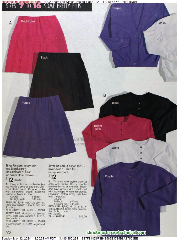 1992 Sears Fall Winter Catalog, Page 302