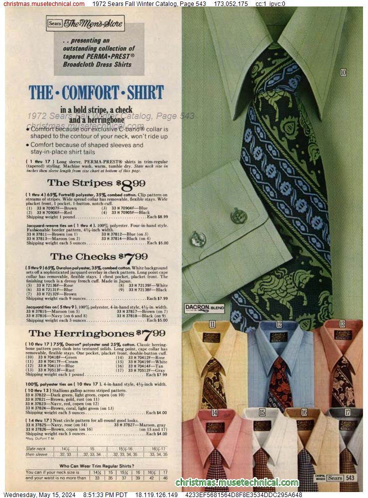 1972 Sears Fall Winter Catalog, Page 543