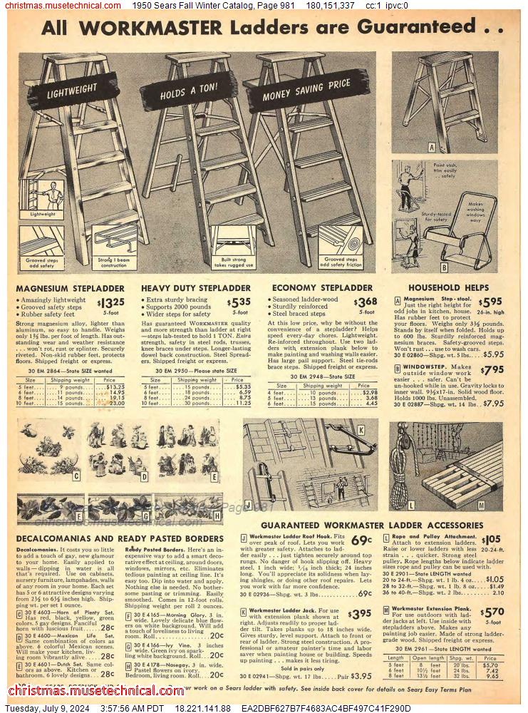 1950 Sears Fall Winter Catalog, Page 981