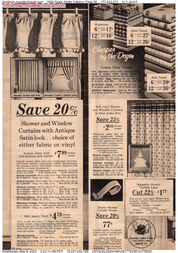 1969 Sears Winter Catalog, Page 56