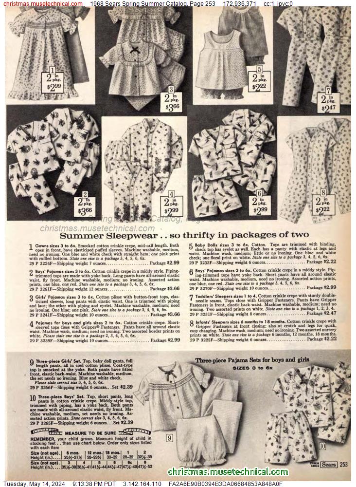 1968 Sears Spring Summer Catalog, Page 253