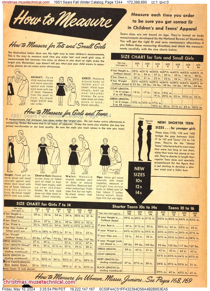 1951 Sears Fall Winter Catalog, Page 1344