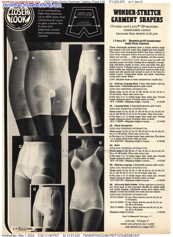 1978 Sears Spring Summer Catalog, Page 216