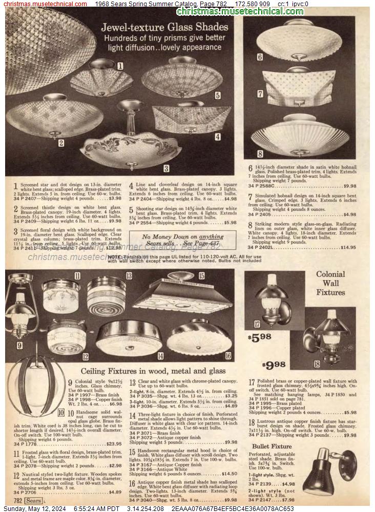 1968 Sears Spring Summer Catalog, Page 782