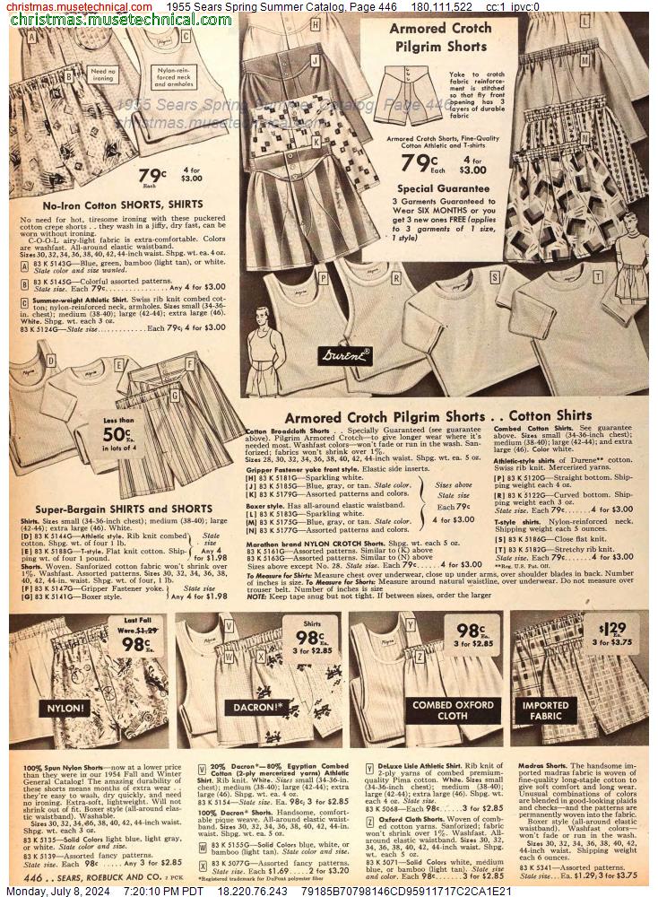 1955 Sears Spring Summer Catalog, Page 446