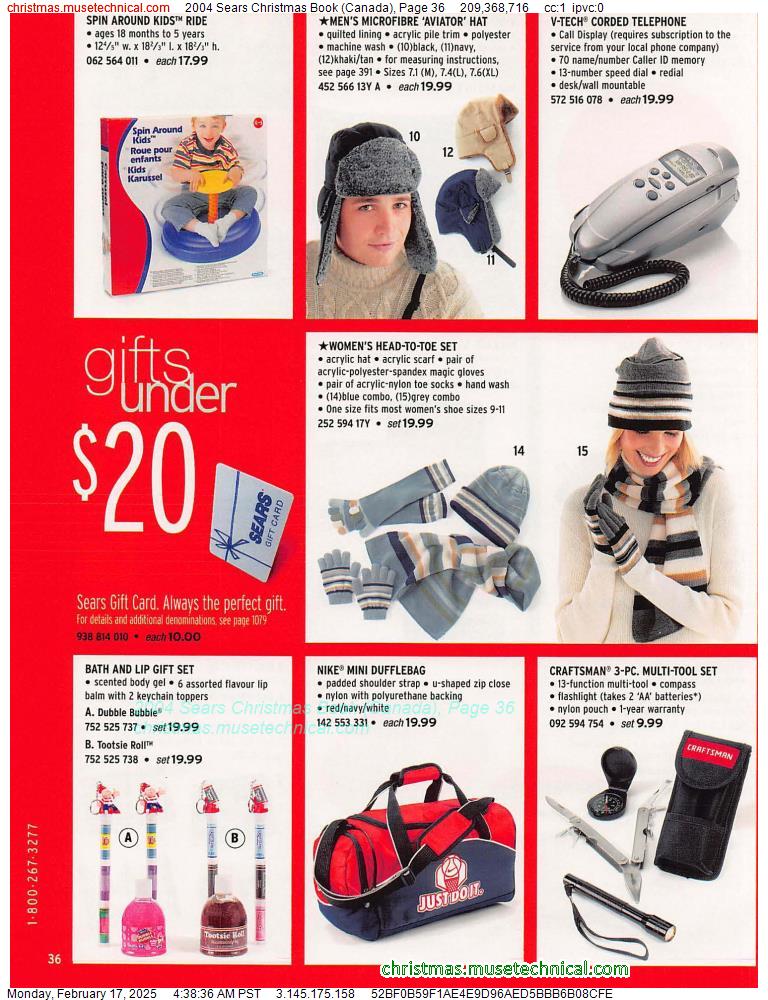 2004 Sears Christmas Book (Canada), Page 36