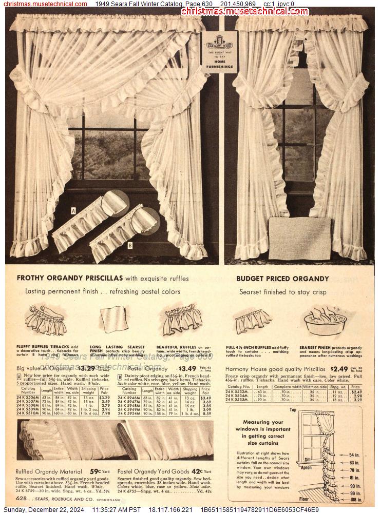 1949 Sears Fall Winter Catalog, Page 630