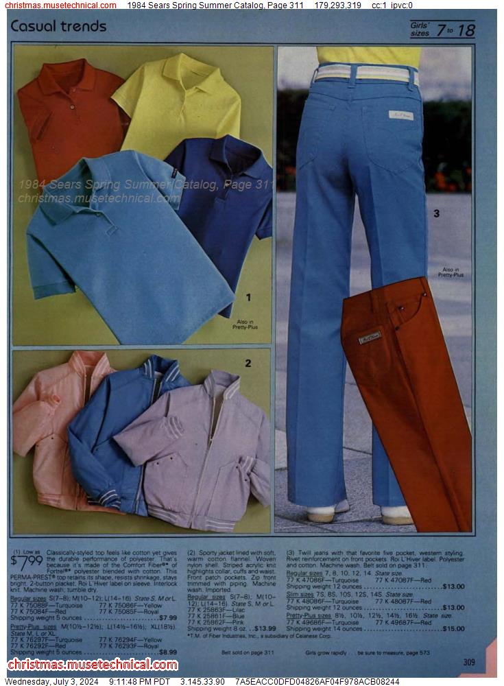 1984 Sears Spring Summer Catalog, Page 311