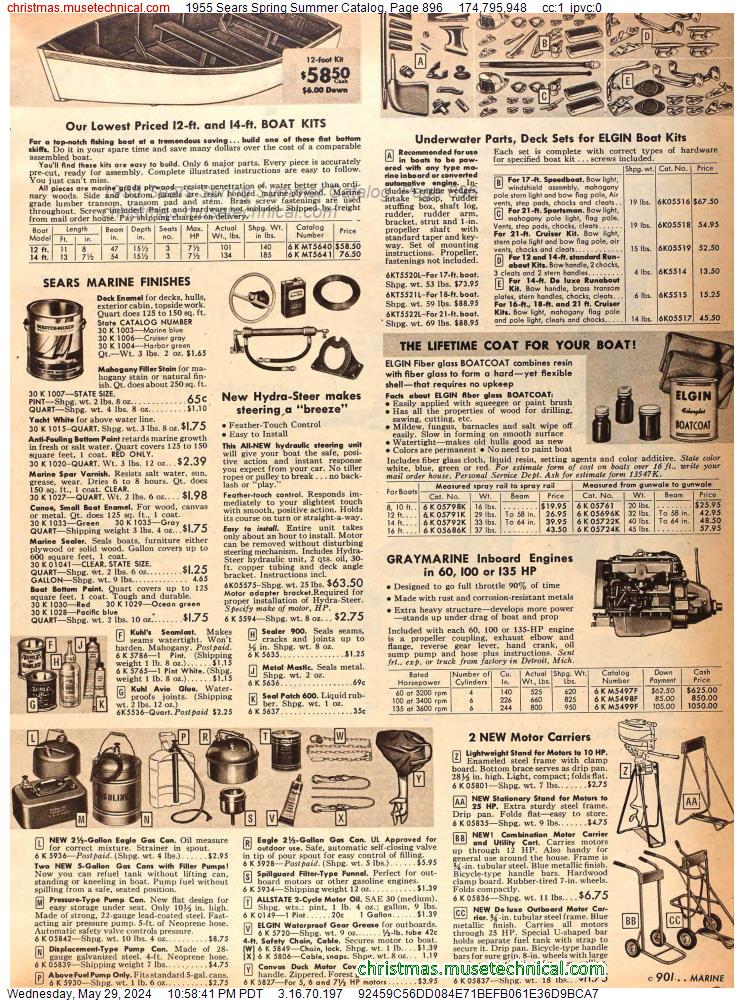 1955 Sears Spring Summer Catalog, Page 896