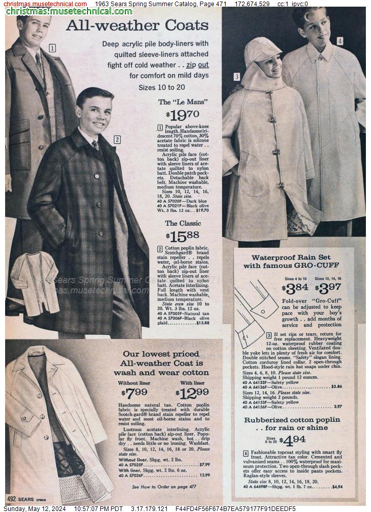 1963 Sears Spring Summer Catalog, Page 471