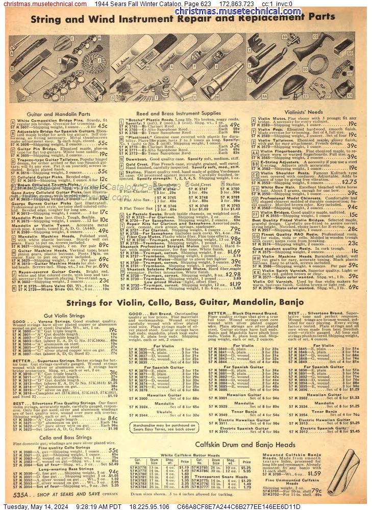 1944 Sears Fall Winter Catalog, Page 623