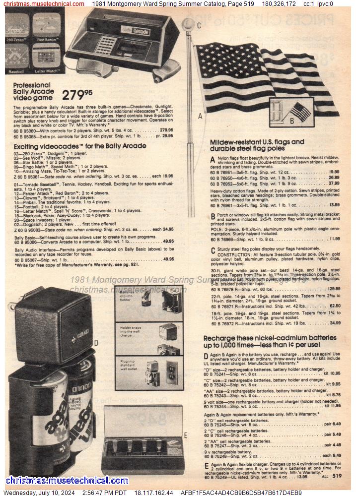 1981 Montgomery Ward Spring Summer Catalog, Page 519