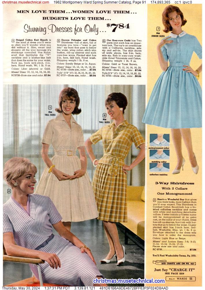 1962 Montgomery Ward Spring Summer Catalog, Page 91