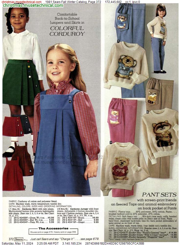 1981 Sears Fall Winter Catalog, Page 372