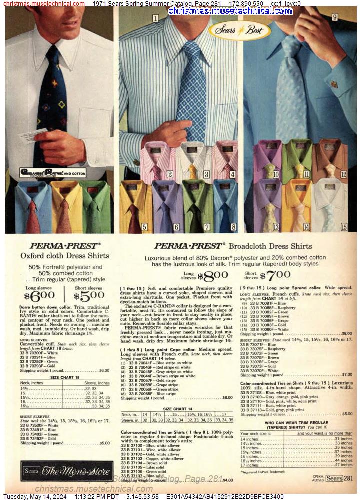 1971 Sears Spring Summer Catalog, Page 281