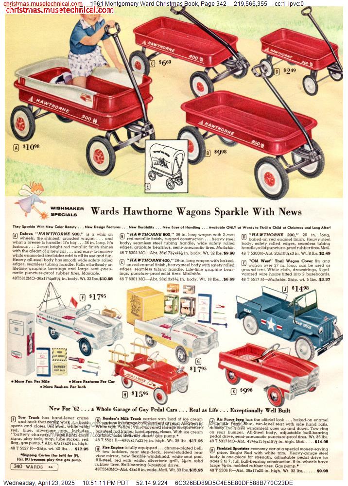 1961 Montgomery Ward Christmas Book, Page 342