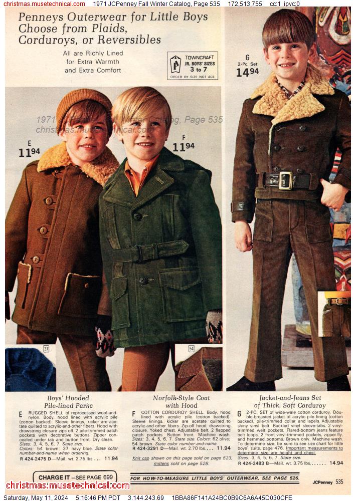 1971 JCPenney Fall Winter Catalog, Page 535