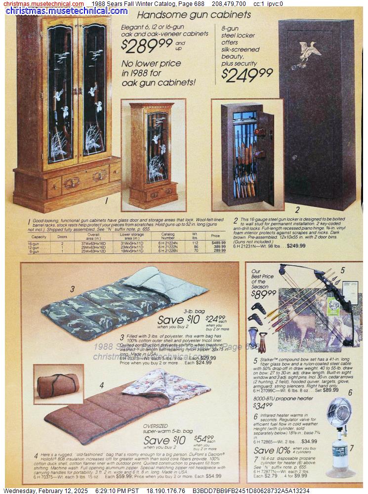 1988 Sears Fall Winter Catalog, Page 688