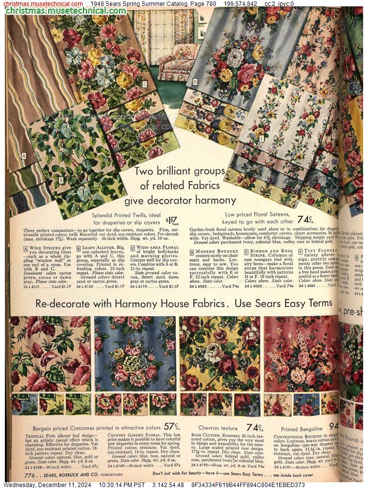 1948 Sears Spring Summer Catalog, Page 780