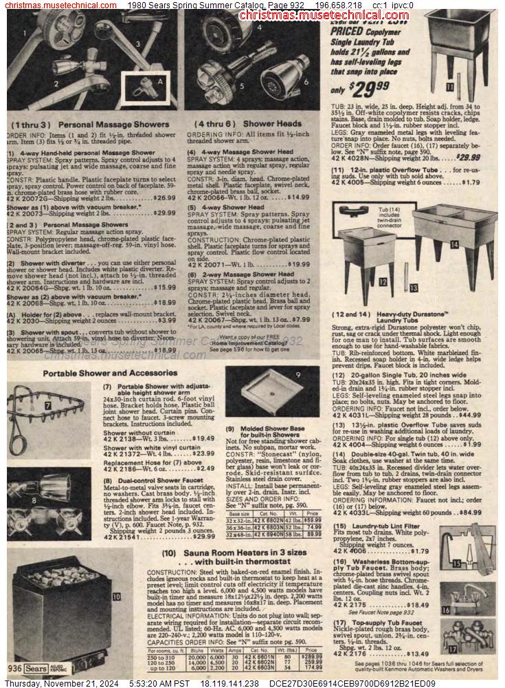 1980 Sears Spring Summer Catalog, Page 932